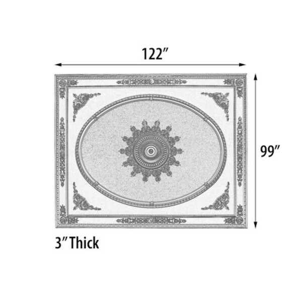 Rectangular Monumental Ceiling Medallion Ships Assembled And Prefinished